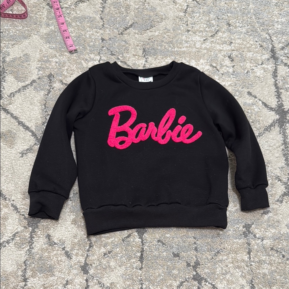 Barbie Black and Pink Logo Hoodie